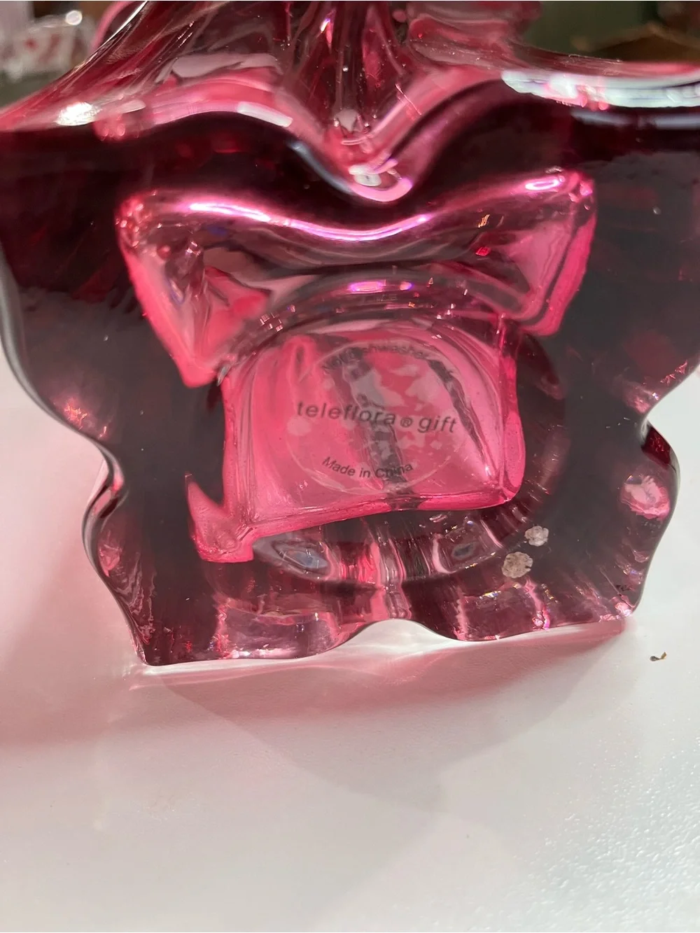 FTD Pink Glass Decorative Vase - Elegant Home Accent